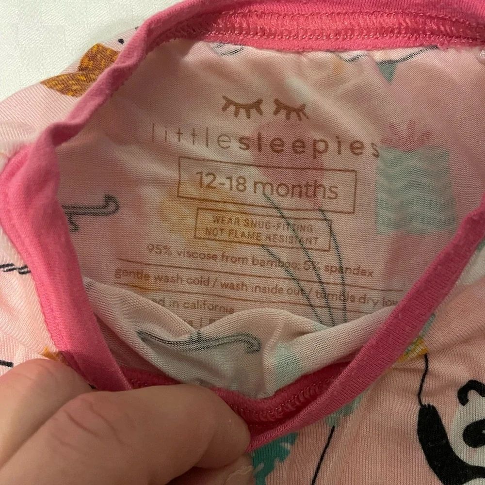 Little Sleepies Pink Party Animals Pajama Set – 2-Piece •‎ 12–18M
